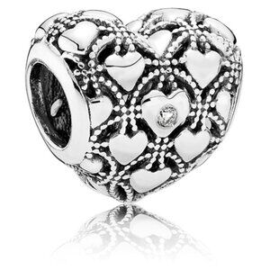 Pandora 2016 Retired Club Charm Sterling Silver with Genuine Diamond